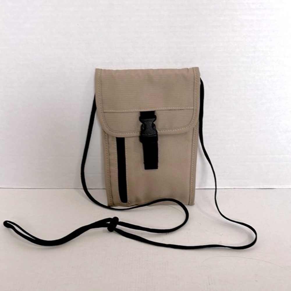 L.L. Bean Tan Crossbody Bag with Adjustable Strap and Sturdy Canvas Material